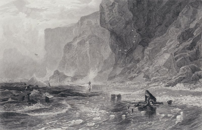 Illustration pour Le Pirate de Sir Walter Scott (gravure) - Samuel (after) Bough