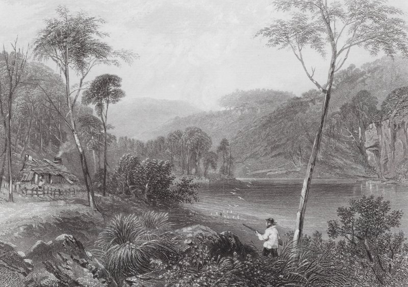 Australie : Fairlight Glen, sur la Warragamba - Samuel (after) Prout