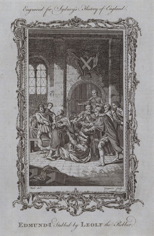 Edmond Ier poignardé par Leolf le voleur - Samuel (after) Wale