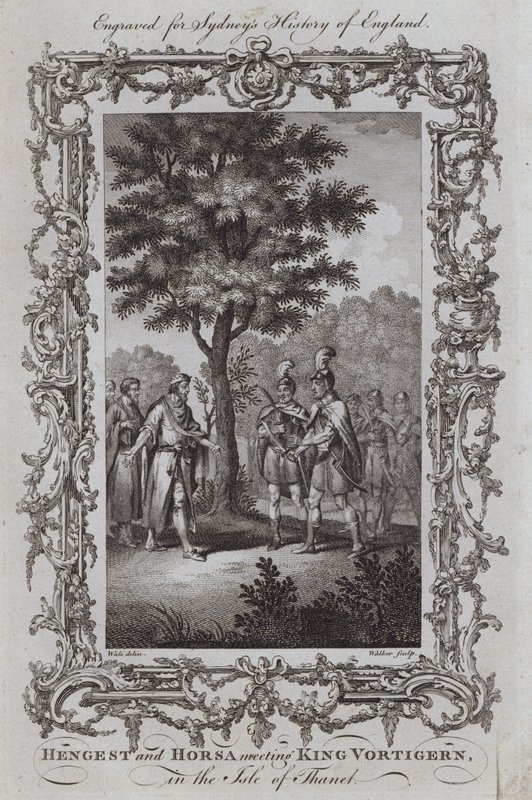 Hengest et Horsa rencontrant le roi Vortigern, dans l