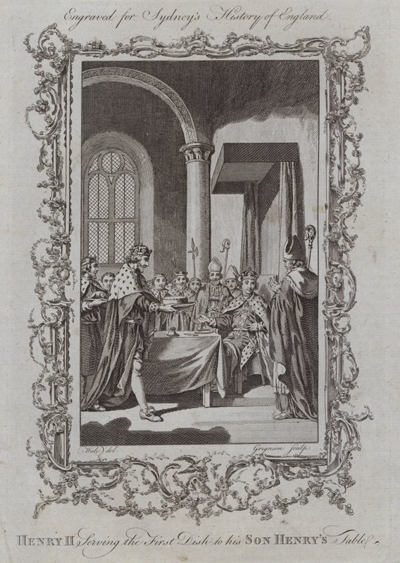 Henri II servant le premier plat à la table de son fils Henri - Samuel (after) Wale
