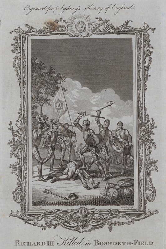 Richard III tué à la bataille de Bosworth (gravure) - Samuel (after) Wale