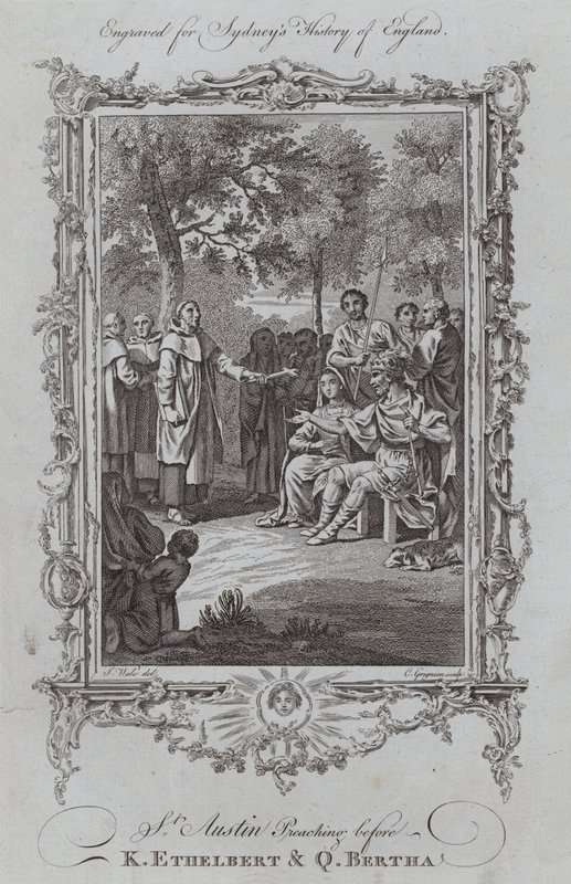 Saint Augustin prêchant devant le roi Ethelbert et la reine Bertha - Samuel (after) Wale