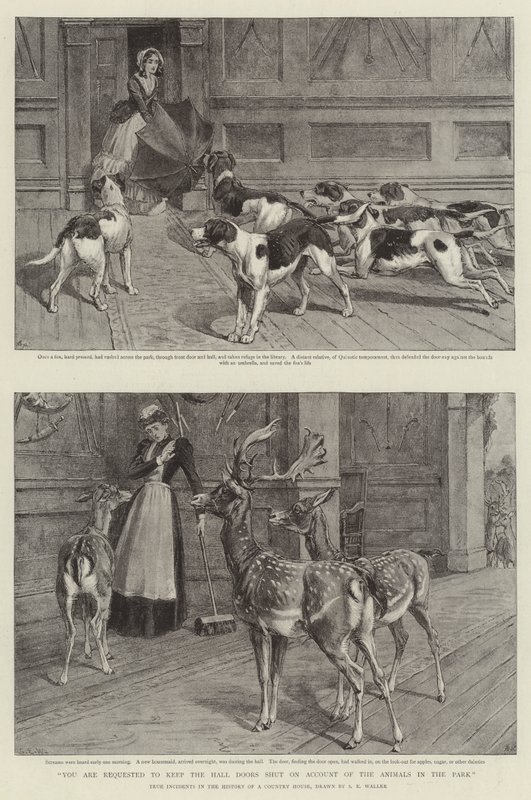 Vous êtes prié de garder les portes du hall fermées à cause des animaux dans le parc - Samuel Edmund Waller