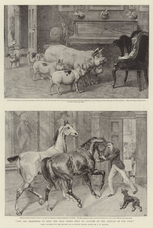 Vous êtes prié de garder les portes du hall fermées à cause des animaux dans le parc - Samuel Edmund Waller