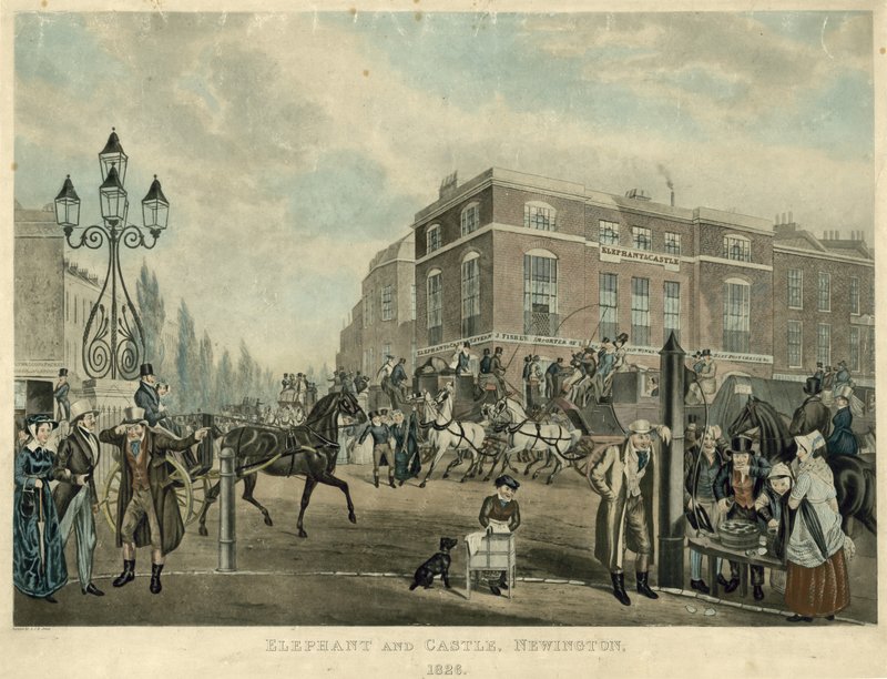 Elephant and Castle, Newington, Londres, 1826 - Samuel John Egbert Jones