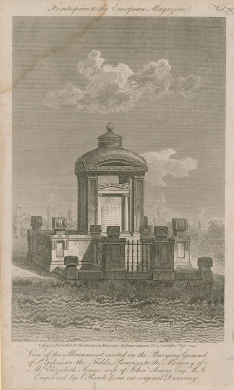 Monument à Elizabeth Soane - Samuel Rawle