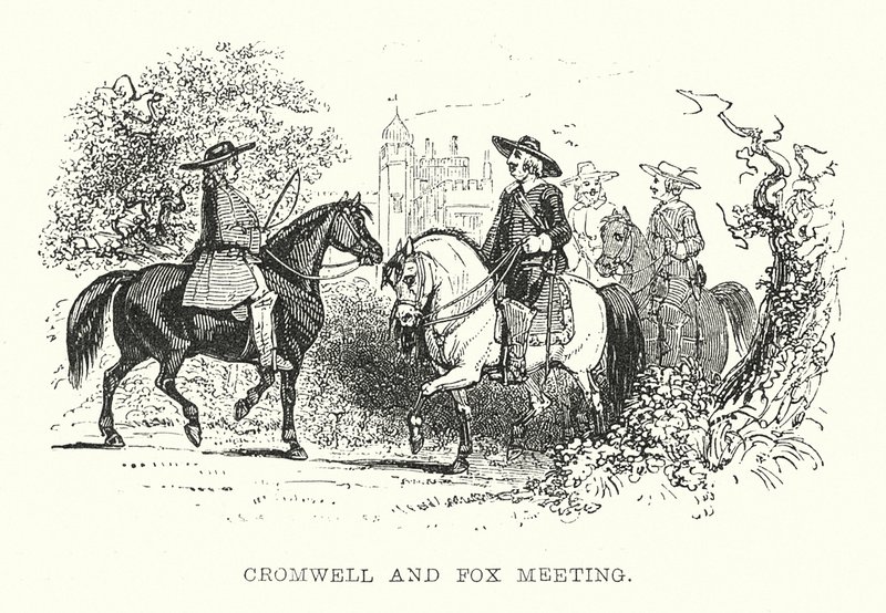 Rencontre de Cromwell et Fox (gravure) - Samuel Williams