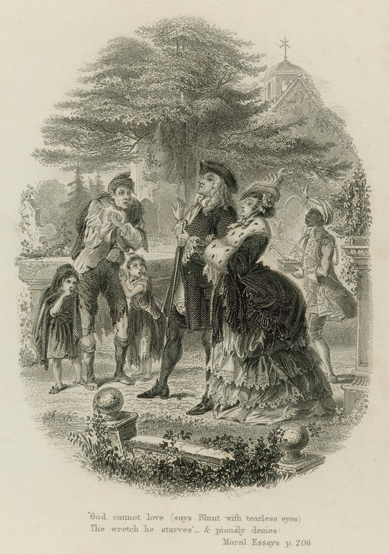 Scène des Essais moraux, par Alexander Pope (gravure) - Scottish School
