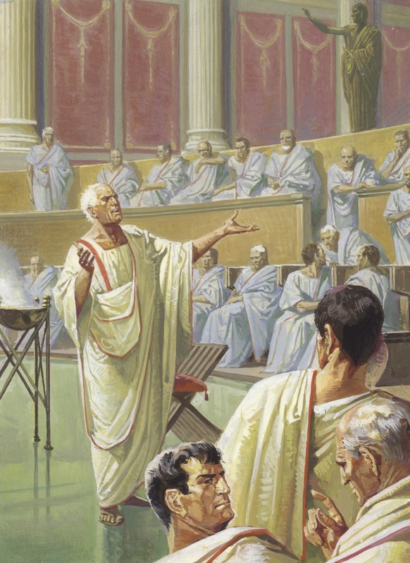 Caton met en garde ses collègues du Sénat contre Carthage - Severino Baraldi