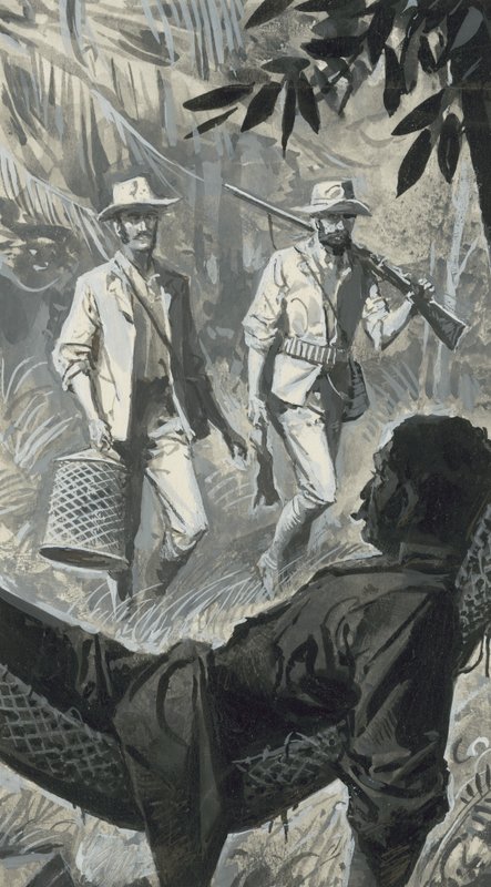 Henry Walter Bates et Alfred Russel Wallace (gouache sur papier) - Severino Baraldi