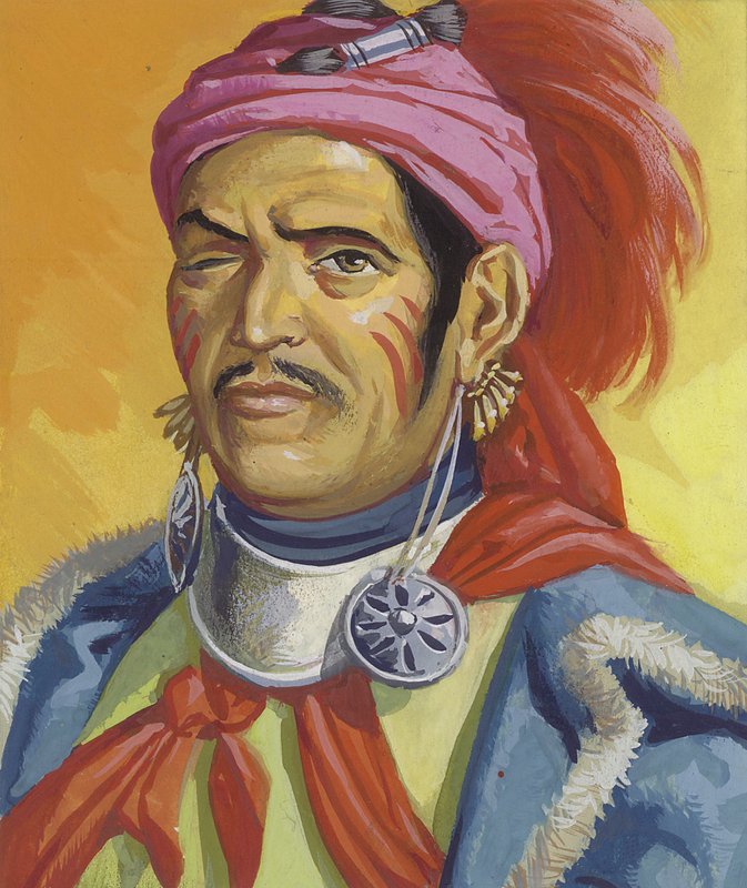 Tecumseh et Tenskwatawa (gouache sur papier) - Severino Baraldi