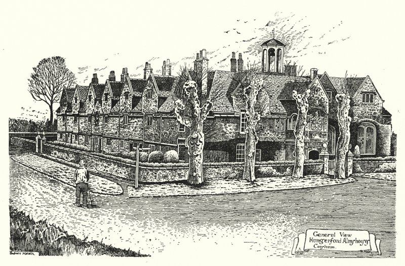 Vue générale, hospices de Hungerford, Corsham - Sidney Heath