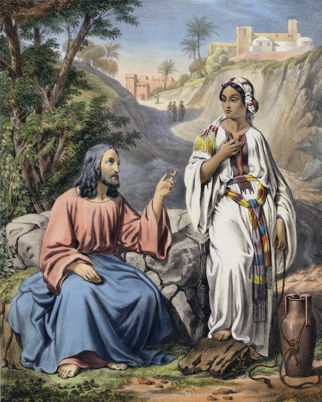 Christ et la femme de Samarie au puits de Jacob - Siegfried Detler Bendixen