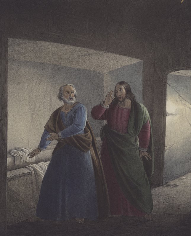 Pierre et Jean au Sépulcre. Il est ressuscité. - Siegfried Detler Bendixen