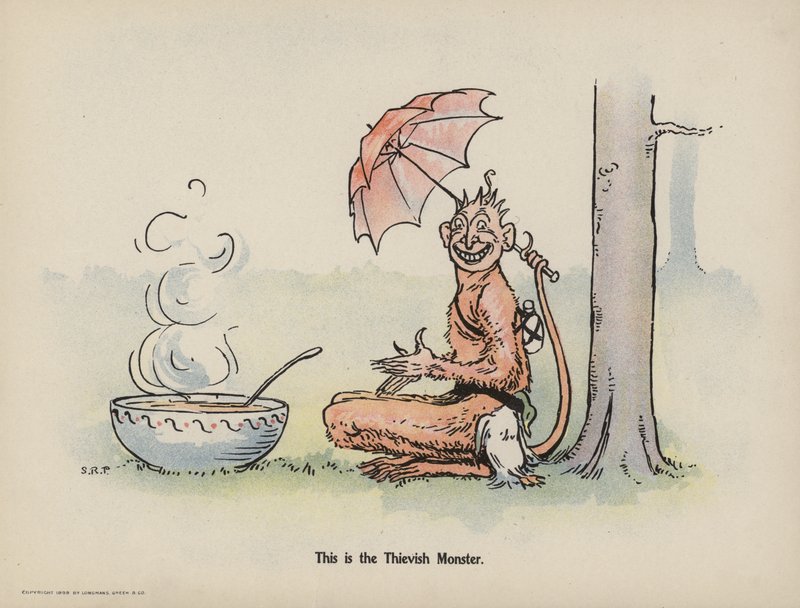 Illustration de la suite des aventures des trois bébés audacieux (lithographie couleur) - Sophia Rosamond Praeger