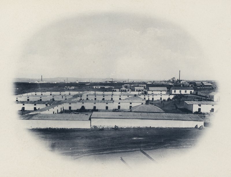 Camp indigène, New Primrose Gold Mining Company - South African Photographer