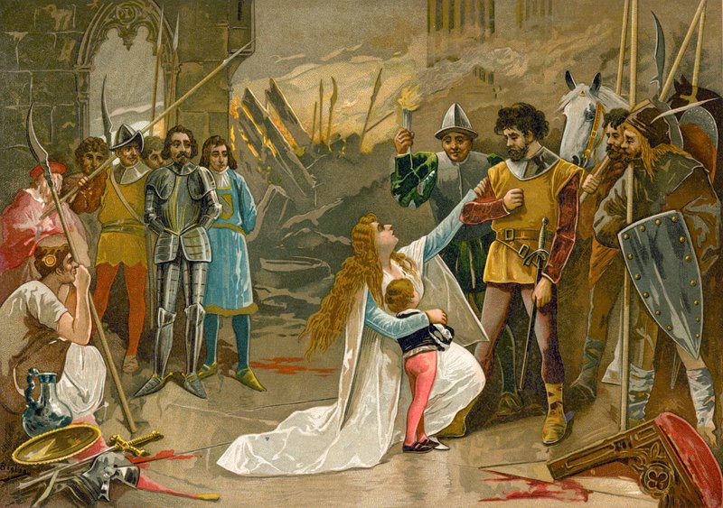 Abrazose aux pieds du conquérant - Spanish School