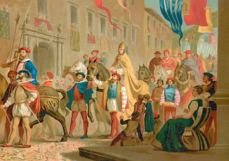 Festivités pour le couronnement de Léon X - Spanish School