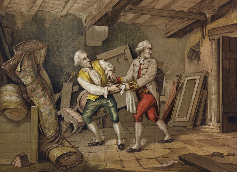 Guidé par un fidèle serviteur, le Prince de la Paix - Spanish School