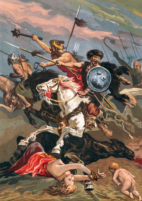 Invasion des barbares en Espagne - Spanish School