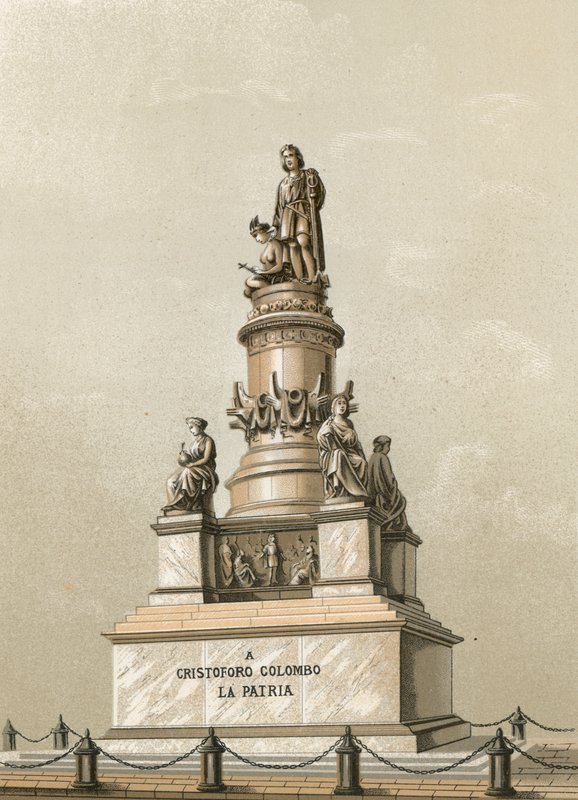 Monument à Colomb à Gênes - Spanish School