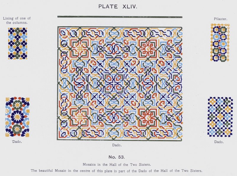 Mosaïques dans la Salle des Deux Sœurs - Spanish School