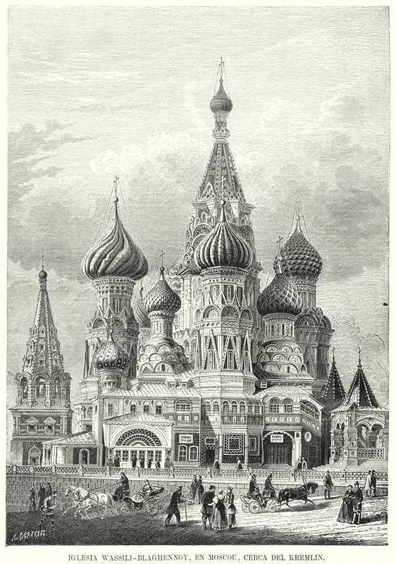 Cathédrale Saint-Basile, Place Rouge, Moscou, Russie - Spanish School