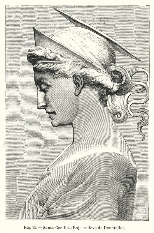 Sainte Cécile, bas-relief de Donatello - Spanish School