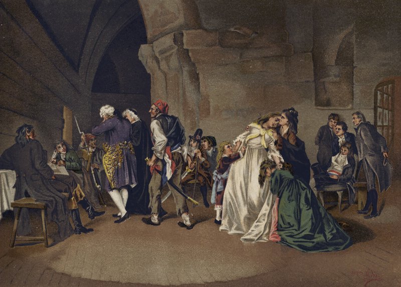 La séparation de Louis XVI et Marie-Antoinette, 1792 - Spanish School