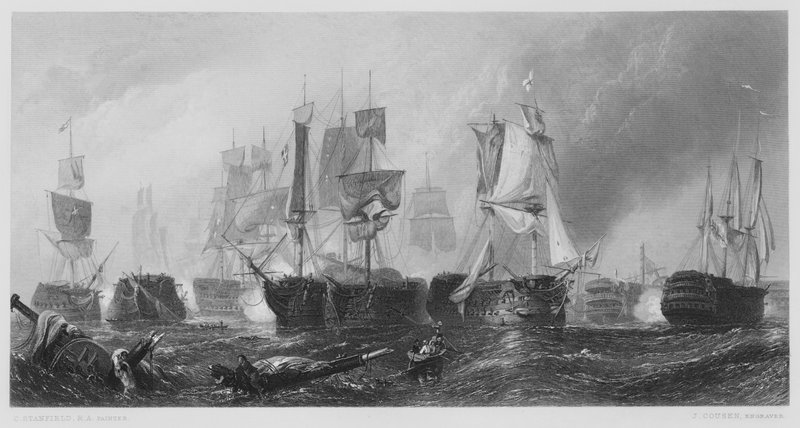 La bataille de Trafalgar, d