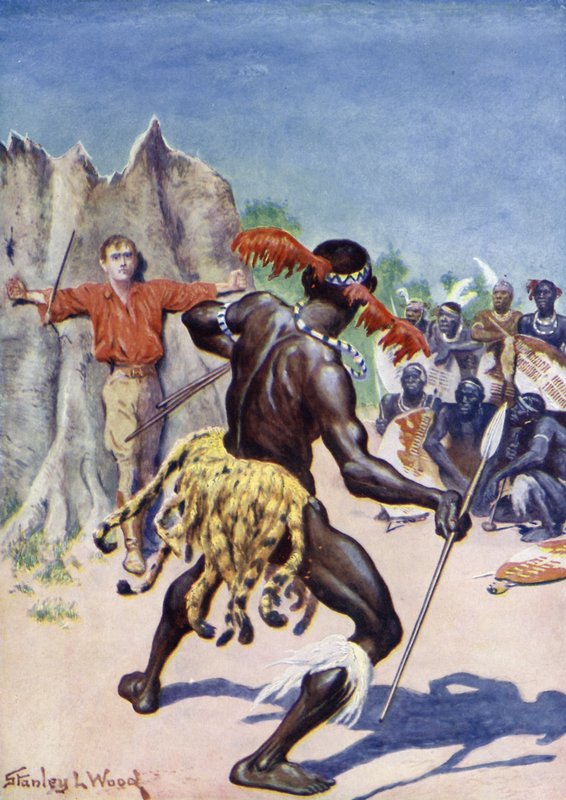 Derek réalisa que Zumtewayo était en équilibre pour le lancer - Stanley L. after Wood