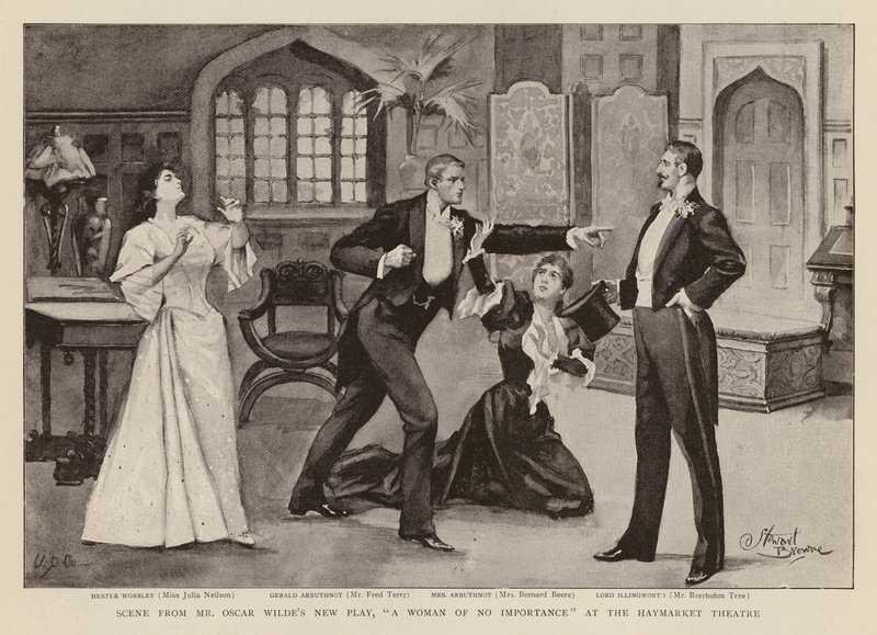 Scène de la pièce, Une femme sans importance, d