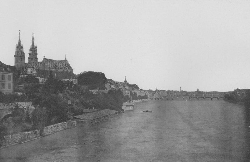 Bâle, La Cathédrale et le Rhin (photo n/b) - Swiss Photographer