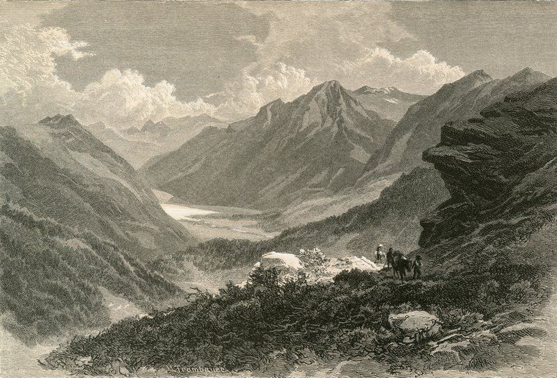 Scène dans la vallée de Poschiavo, Grisons méridionaux - Swiss School