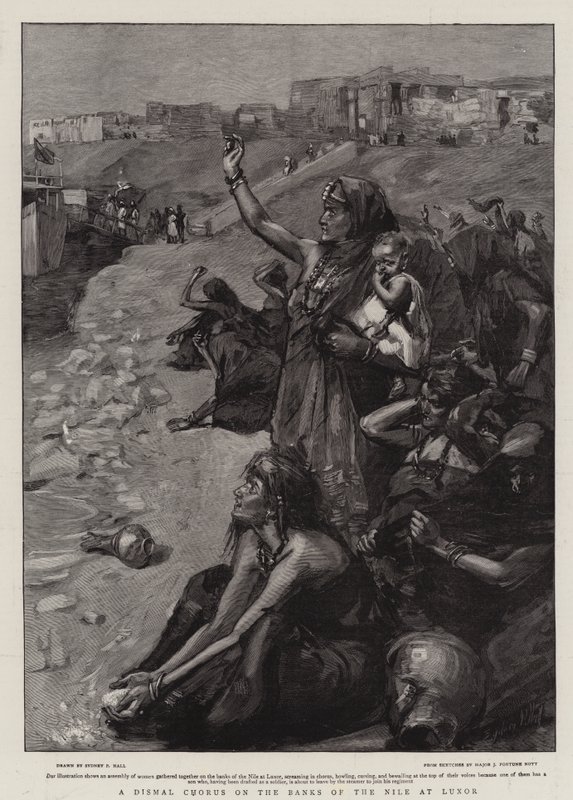 Un chœur lugubre sur les rives du Nil à Louxor - Sydney Prior Hall
