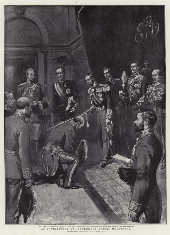 Une Investiture à la Maison du Gouvernement, Melbourne - Sydney Prior Hall