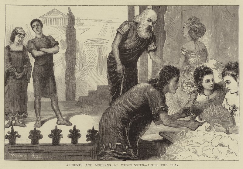 Anciens et Modernes à Westminster, après la pièce - Sydney Prior Hall