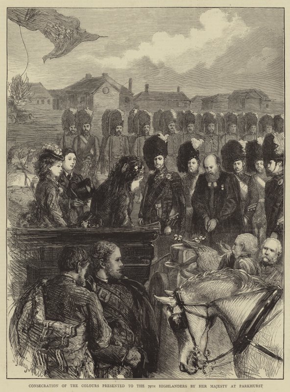 Consécration des Couleurs présentées aux 79e Highlanders par Sa Majesté à Parkhurst - Sydney Prior Hall