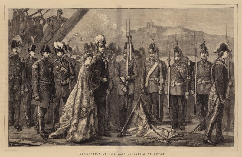 Débarquement du tsar de Russie à Douvres - Sydney Prior Hall