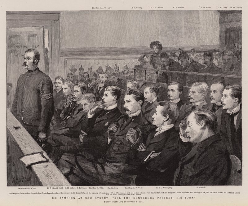 Dr Jameson à Bow Street, tous les messieurs présents, Sir John - Sydney Prior Hall
