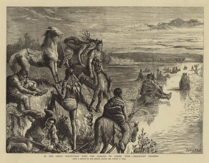Dans le Grand Nord-Ouest avec le Marquis de Lorne, XVIII, Blackfoot Crossing - Sydney Prior Hall