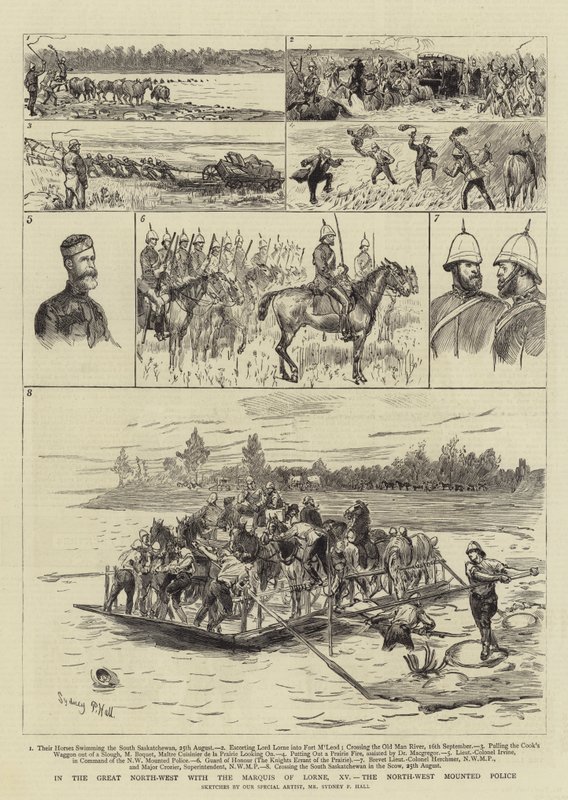 Dans le Grand Nord-Ouest avec le Marquis de Lorne, XV, la Police montée du Nord-Ouest - Sydney Prior Hall