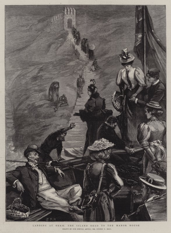 Débarquement à Herm, la route de l