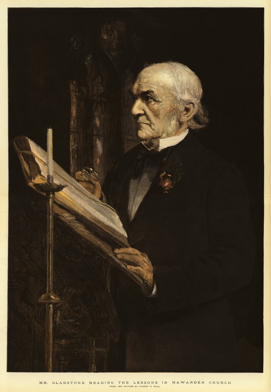 M. Gladstone lisant les leçons à l