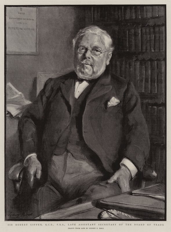 Sir Robert Giffen, KCB, FRS, ancien secrétaire adjoint du Board of Trade - Sydney Prior Hall