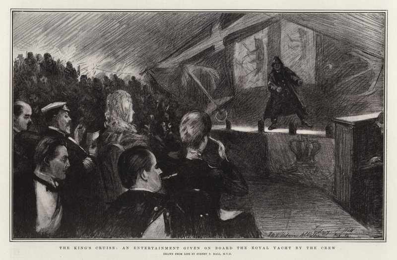 La croisière du roi, un divertissement donné à bord du yacht royal par l