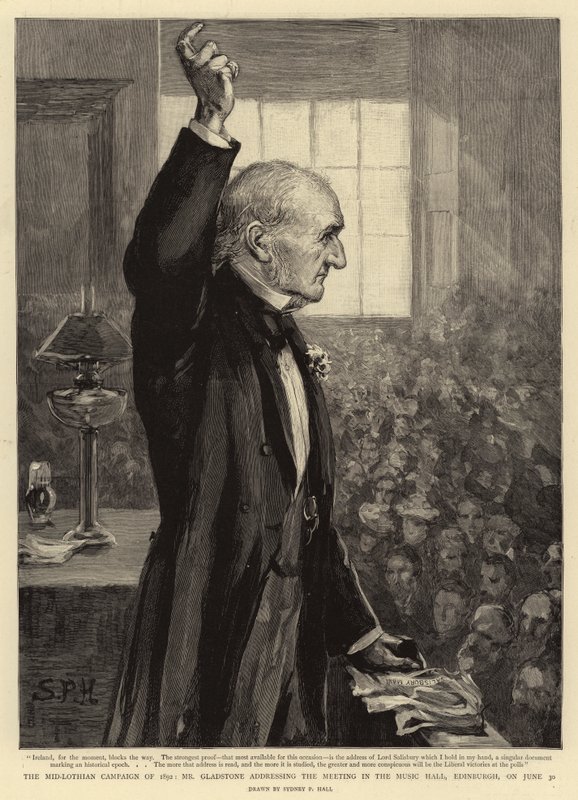 La campagne de Mid-Lothian de 1892, M. Gladstone s