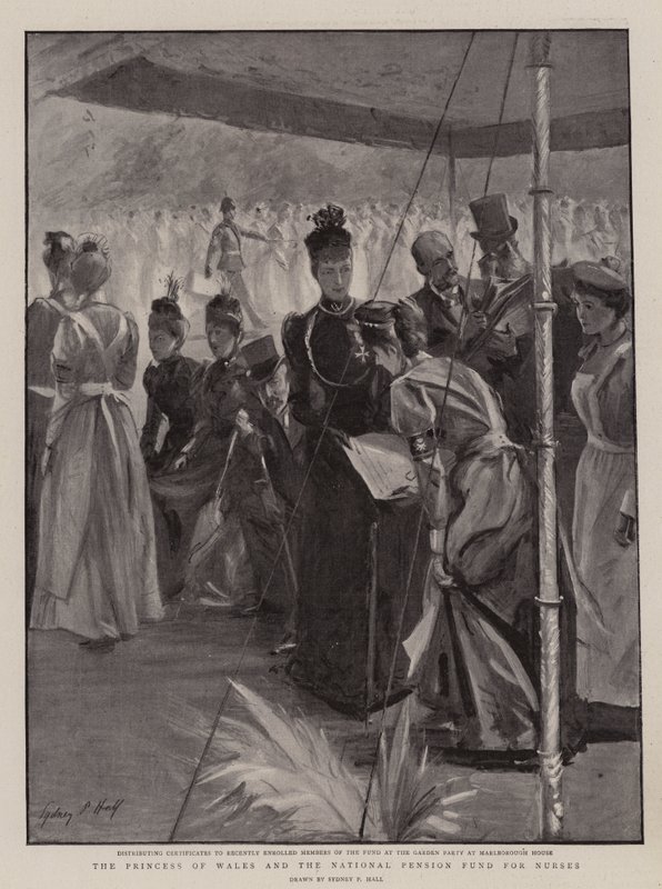 La princesse de Galles et le Fonds national de pension pour les infirmières - Sydney Prior Hall