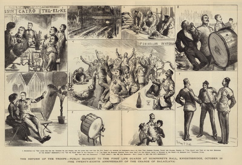 Le retour des troupes, banquet public aux premiers gardes de la vie à Humphrey